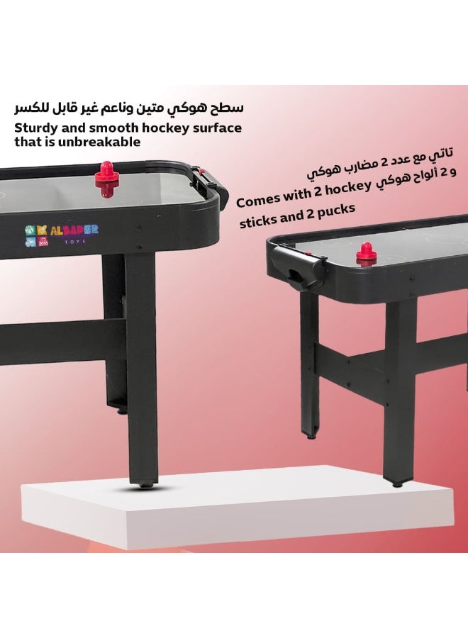 البدر طاولة هوكي هوائية متوسطة, بالحجم 1.2 متر للأطفال والكبار من البدر، طاولة لهوكي الهواء للمنافسات الداخلية تتميز بمروحة كهربائية قوية ولوحة نقاط مرقمة - Image 3